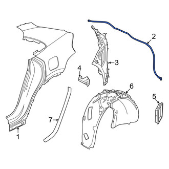 Porsche OE - Rear Left Sunroof Drain Hose