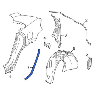 Porsche OE - Rear Left Inner Stone Guard