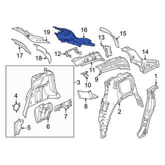 Porsche OE - Rear Left Body D-Pillar Reinforcement