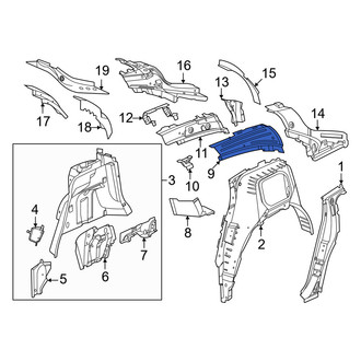 Porsche OE - Front Left Body D-Pillar