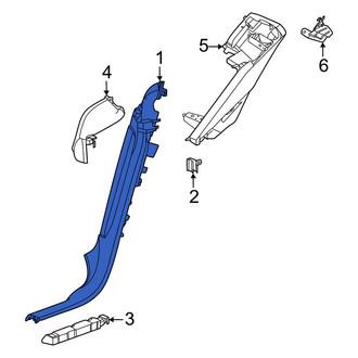 Porsche OE - Left Body C-Pillar Trim Panel