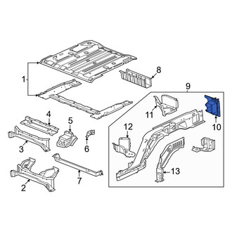 Porsche OE - Rear Left Frame Rail End