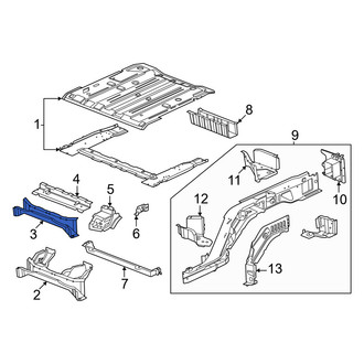 Porsche OE - Rear Upper Floor Pan Reinforcement