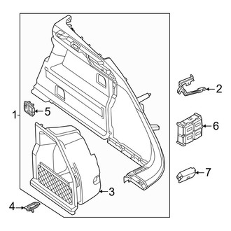 Porsche OE - Rear Body & Floor - Interior Trim (Right Side, Side Panels), (BATTERY EV (EV/BEV))