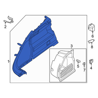 Porsche OE - Rear Left Interior Quarter Panel Trim Panel