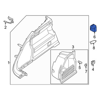 Porsche OE - Rear Left 12 Volt Accessory Power Outlet