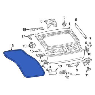 Porsche OE - Rear Hatch Seal