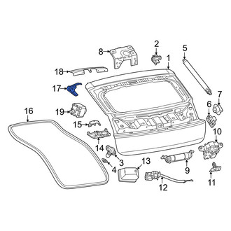 Porsche OE - Rear Left Liftgate Seal