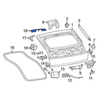 Porsche OE - Rear Center Liftgate Seal