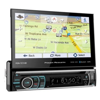 Soundstream VR-75B Single DIN Bluetooth in-Dash DVD//CD//AM//FM Car Stereo Receiver with 7 Foldout Touchscreen