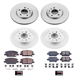 PowerStop® - Z17 Evolution Geomet® Plain Front and Rear Brake Kit
