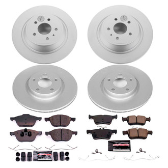 PowerStop® - Z17 Evolution Geomet® Plain Front and Rear Brake Kit