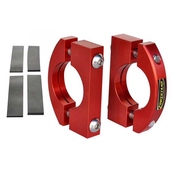 Power Tank® - 2 Pieces 1.5" to 2.0" Red Billet Aluminum Small Roll Bar Clamps