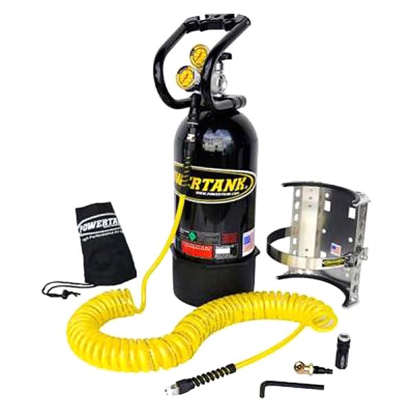 Power Tank® - 10 lb Gloss Black CO2 Tank Portable Air System with Roll Bar Clamps