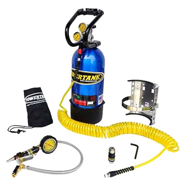 Power Tank® - 10 lb Candy Blue CO2 Tank Portable Air System with 0 to 60 psi Tire Inflator