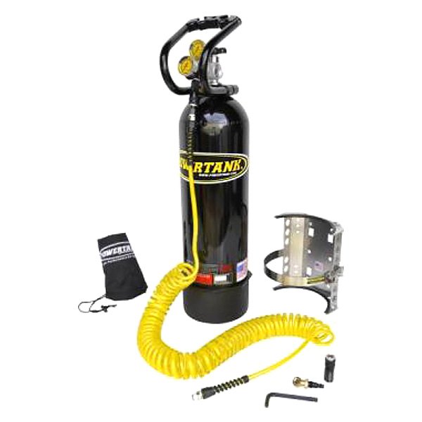 Power Tank® - 15 lb Gloss Black CO2 Tank Portable Air System with Roll Bar Clamps