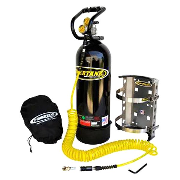 Power Tank® - 20 lb Gloss Black CO2 Tank Portable Air System with Roll Bar Clamps