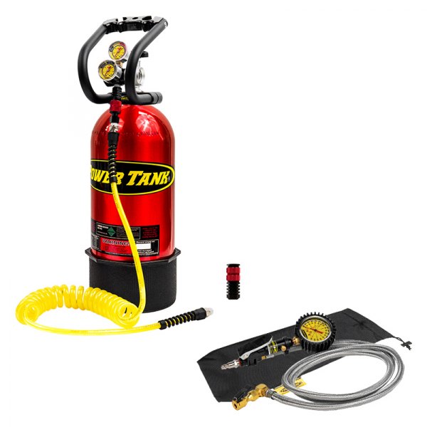 Power Tank® - 10 lb Candy Red CO2 Tank Gold RV Package Portable Air System