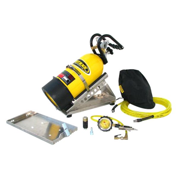 Power Tank® - 10 lb Team Yellow CO2 Tank Floor Air System with 0 to 60 psi Tire Inflator