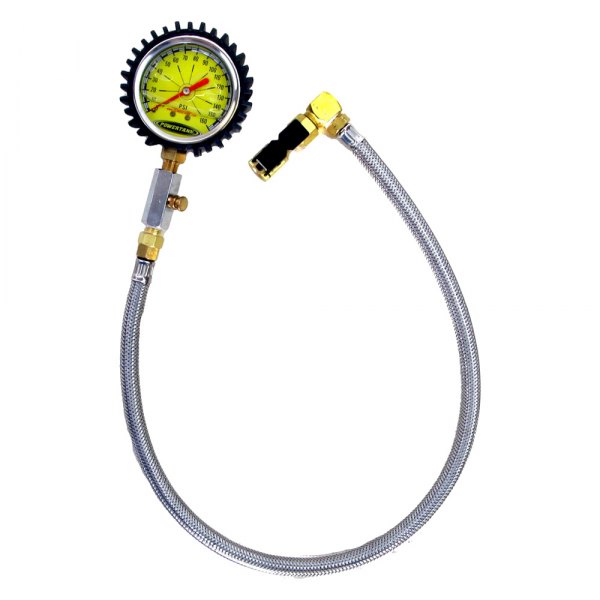 Power Tank® - 0 to 160 psi Dial Tire Pressure Gauge with Whip Hose