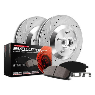PowerStop® - 1-Click Z23 Evolution Sport Drilled and Slotted Front Brake Kit