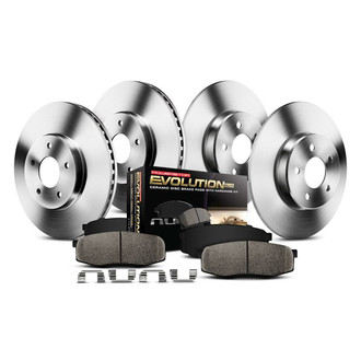 PowerStop® - 1-Click Autospecialty OE Replacement Plain Front and Rear Brake Kit