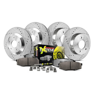 PowerStop® - 1-Click Street Warrior Z26 Drilled and Slotted Front and Rear Brake Kit