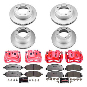 PowerStop® - Z36 Extreme Plain Front and Rear Brake Kit with Calipers