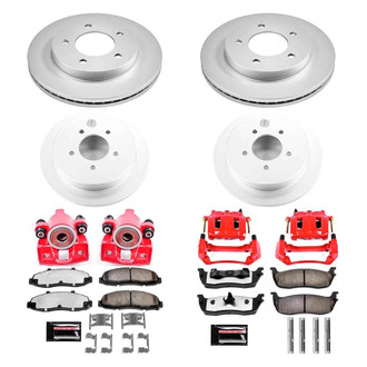 PowerStop® - Z36 Extreme Plain Front and Rear Brake Kit with Calipers