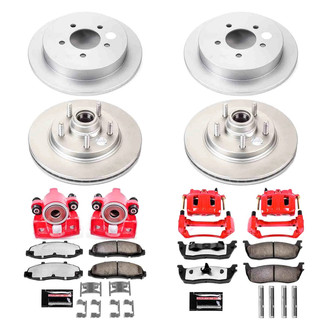 PowerStop® - Z36 Extreme Plain Front and Rear Brake Kit with Calipers