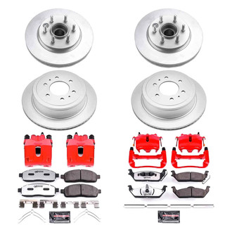 PowerStop® - Z36 Extreme Plain Front and Rear Brake Kit with Calipers