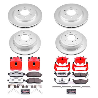 PowerStop® - Z36 Extreme Plain Front and Rear Brake Kit with Calipers