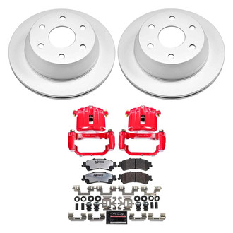 PowerStop® - Z36 Extreme Plain Rear Brake Kit with Calipers