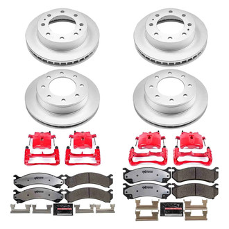 PowerStop® - Z36 Extreme Plain Front and Rear Brake Kit with Calipers