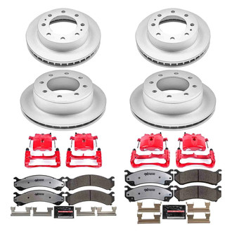 PowerStop® - Z36 Extreme Plain Front and Rear Brake Kit with Calipers