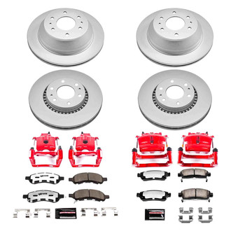 PowerStop® - Z36 Extreme Plain Front and Rear Brake Kit with Calipers