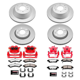 PowerStop® - Z36 Extreme Plain Front and Rear Brake Kit with Calipers
