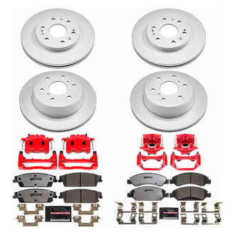 PowerStop® - Z36 Extreme Plain Front and Rear Brake Kit with Calipers