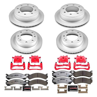 PowerStop® - Z36 Extreme Plain Front and Rear Brake Kit with Calipers