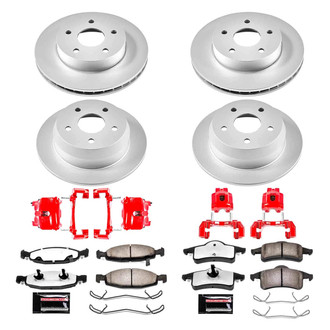 PowerStop® - Z36 Extreme Plain Front and Rear Brake Kit with Calipers