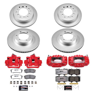 PowerStop® - Z36 Extreme Plain Front and Rear Brake Kit with Calipers