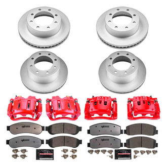 PowerStop® - Z36 Extreme Plain Front and Rear Brake Kit with Calipers
