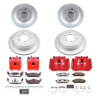 PowerStop® - Z36 Extreme Plain Front and Rear Brake Kit with Calipers