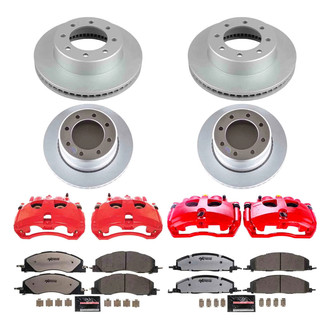 PowerStop® - Z36 Extreme Plain Front and Rear Brake Kit with Calipers