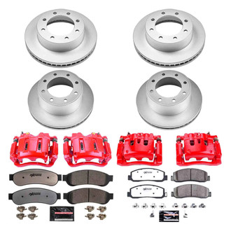 PowerStop® - Z36 Extreme Plain Front and Rear Brake Kit with Calipers
