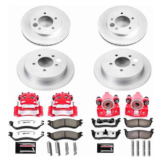 PowerStop® - Z36 Extreme Plain Front and Rear Brake Kit with Calipers