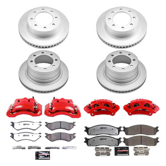 PowerStop® - Z36 Extreme Plain Front and Rear Brake Kit with Calipers