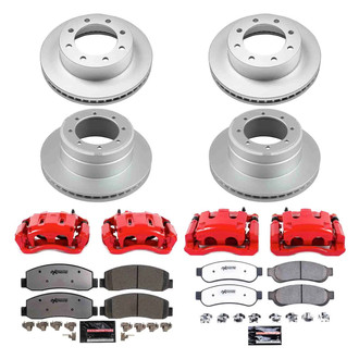 PowerStop® - Z36 Extreme Plain Front and Rear Brake Kit with Calipers