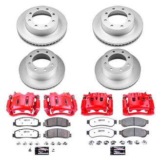 PowerStop® - Z36 Extreme Plain Front and Rear Brake Kit with Calipers