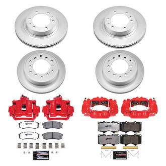 PowerStop® - Z36 Extreme Plain Front and Rear Brake Kit with Calipers